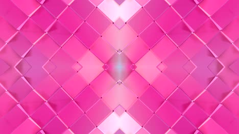 fondo 3d abstracto simple en color gradiente púrpura rojo, estilo poli bajo como fondo geométrico moderno o entorno matemático con efecto caleidoscópico. 4k uhd o bucle sin costuras fullhd. 28