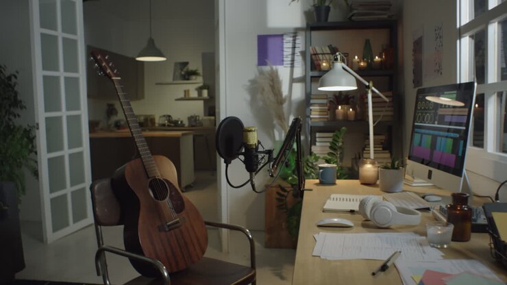 Studio di Registrazione Musicale in un Accogliente Soggiorno