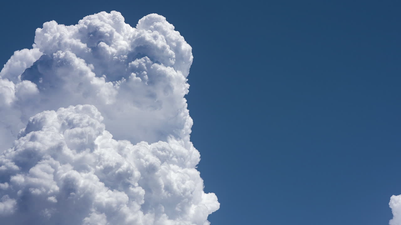 Cumulus Clouds Against a Clear Sky