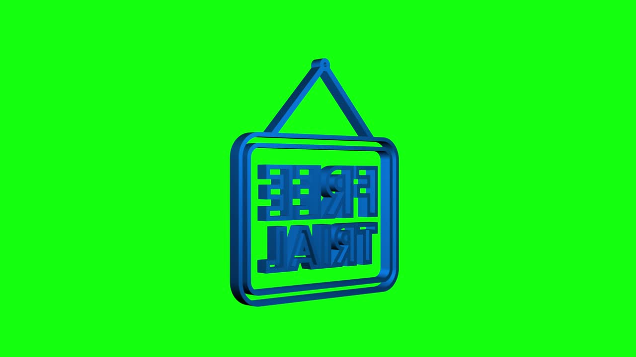 banner plano de prueba gratuito. publicidad de productos. diseño web. símbolo, signo. gráfico de movimiento