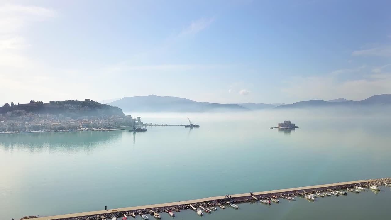 boutzi 성 nafplion 마을, 그리스의 받침대 공개 샷