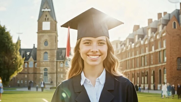 Cerimonia di laurea nel campus universitario