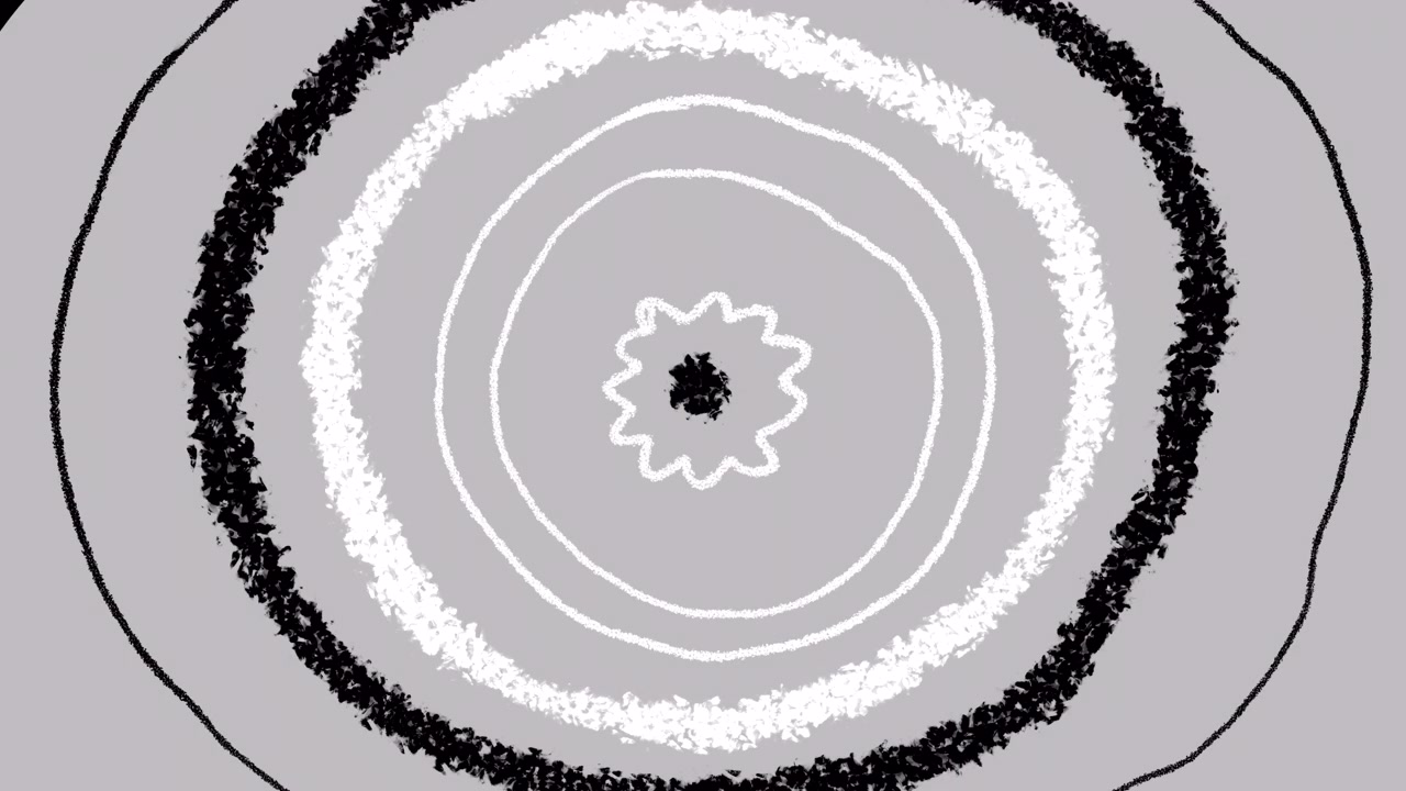 Dynamic Hand-Drawn Concentric Circles Abstract Animation Loop