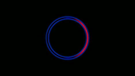 forma de círculo borde luz de neón. 4k