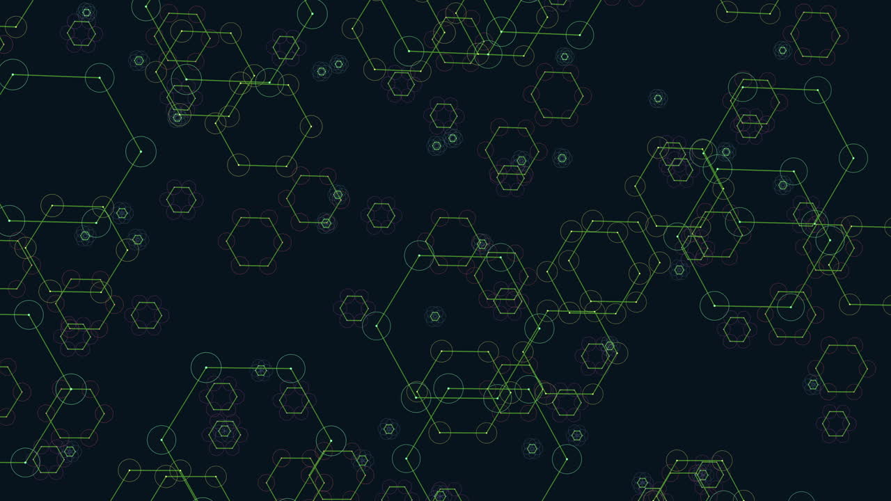Green and black hexagon grid a complex and visually interesting pattern
