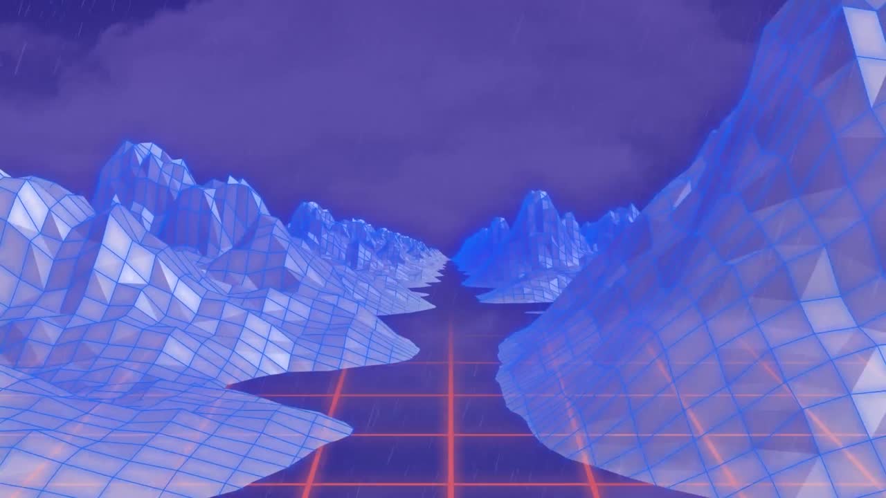 esta animación de cielo oscuro y tormentoso es perfecta para su proyecto retro de los años 80