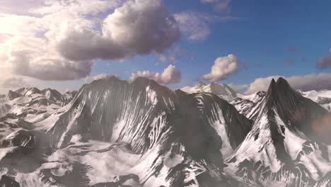 snowy mountain range landscape