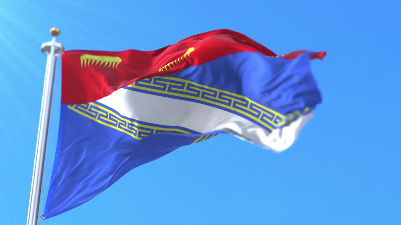 bandera del departamento de las ardenas en la región del gran este, francia.