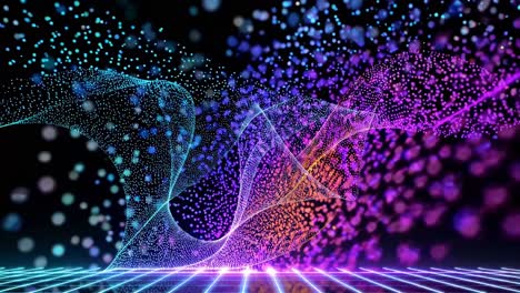abstract colorful dotted wave pattern