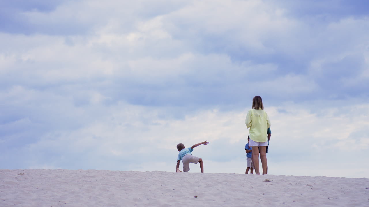 Familie på stranden
