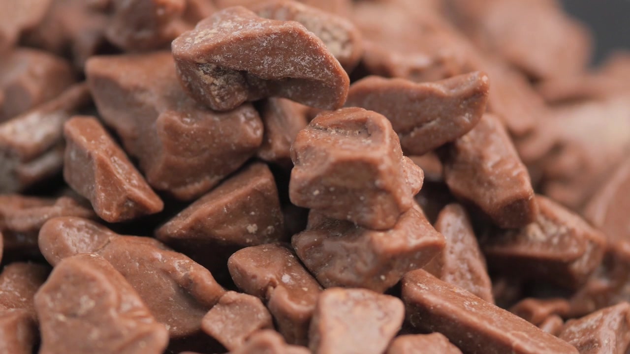 Close-up of Delicious Milk Chocolate Chunks