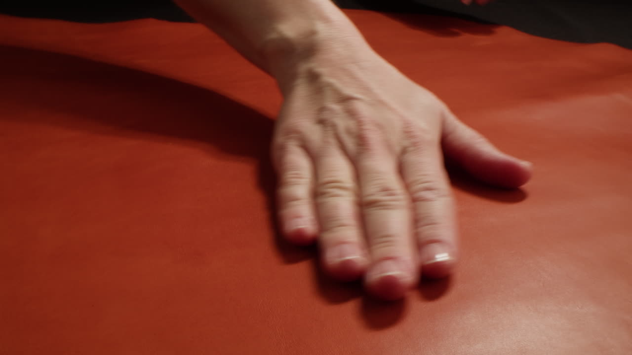 Leather texture with hand