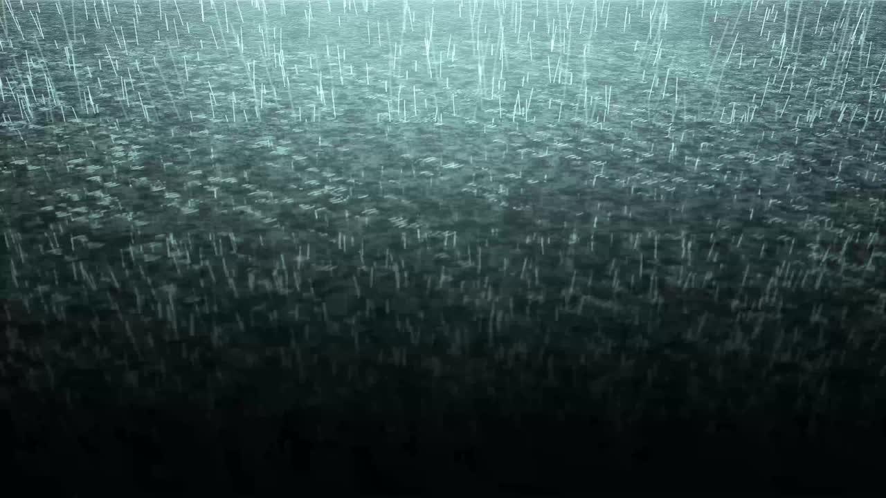 비가 내리는 폭우 효과 배경