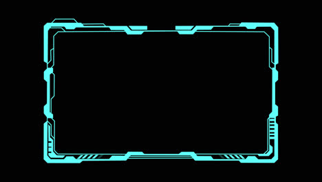 light blue futuristic frame