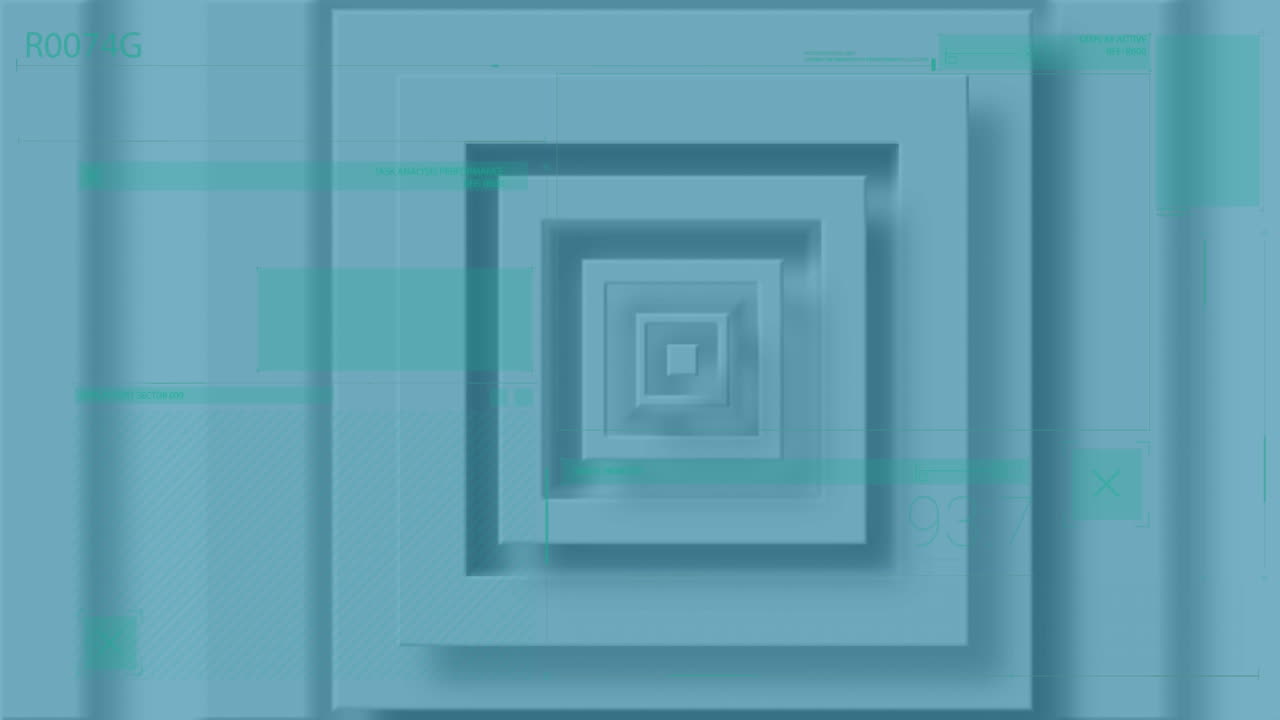 Animation of white squares over shapes