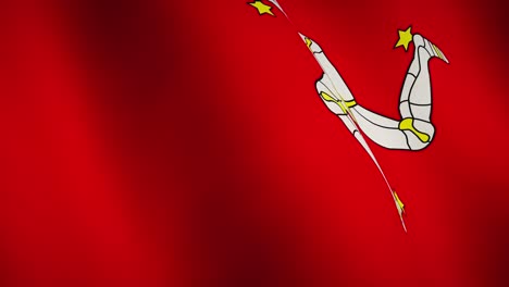 isle of man waving flag background full screen - seamless loop video animation