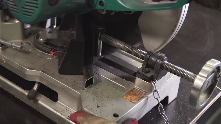 Work with metal in steel manufactory.