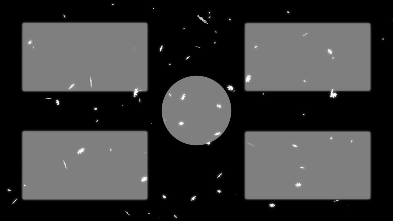 코스모스 꽃 입자 엔드 카드 엔딩 스크린 모션 그래픽