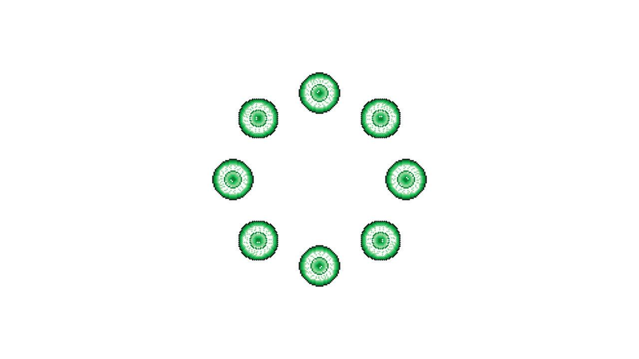 Pixel Art Halloween eye Spinning Circle Animated Overlay Transparent 30fps (5)