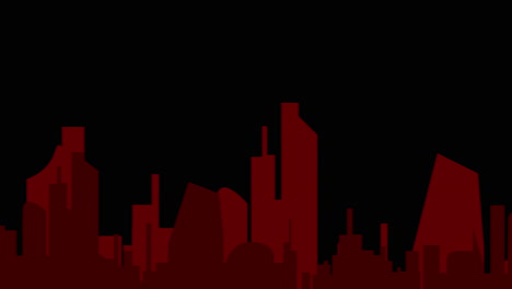 minimalist city skyline with fireworks