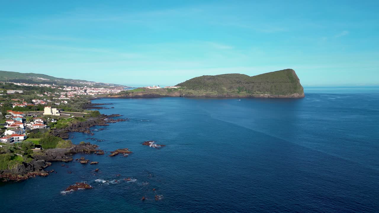 Scorci aerei di Monte Brasil, Angra do Heroísmo, Isola di Terceira, Azzorre