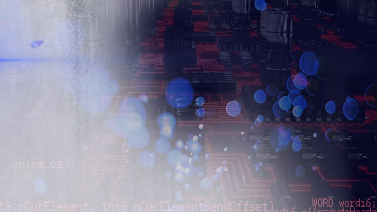 데이터 처리에 대한 파란 반점의 애니메이션