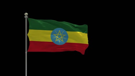 ethiopia various of flags waving national flag on pole, table flag