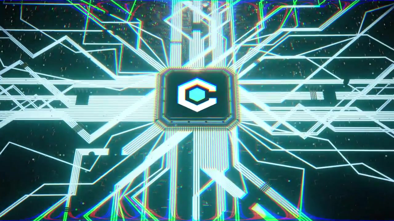Digital Circuit Board Logo Reveal Animation