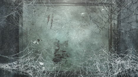 fondo de terror místico con telaraña oscura y cámara de movimiento 2