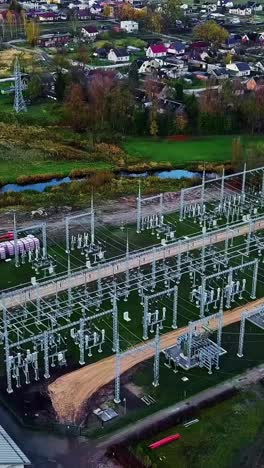 electricity grid high voltage electric transport cable facility distribution, aerial vertical