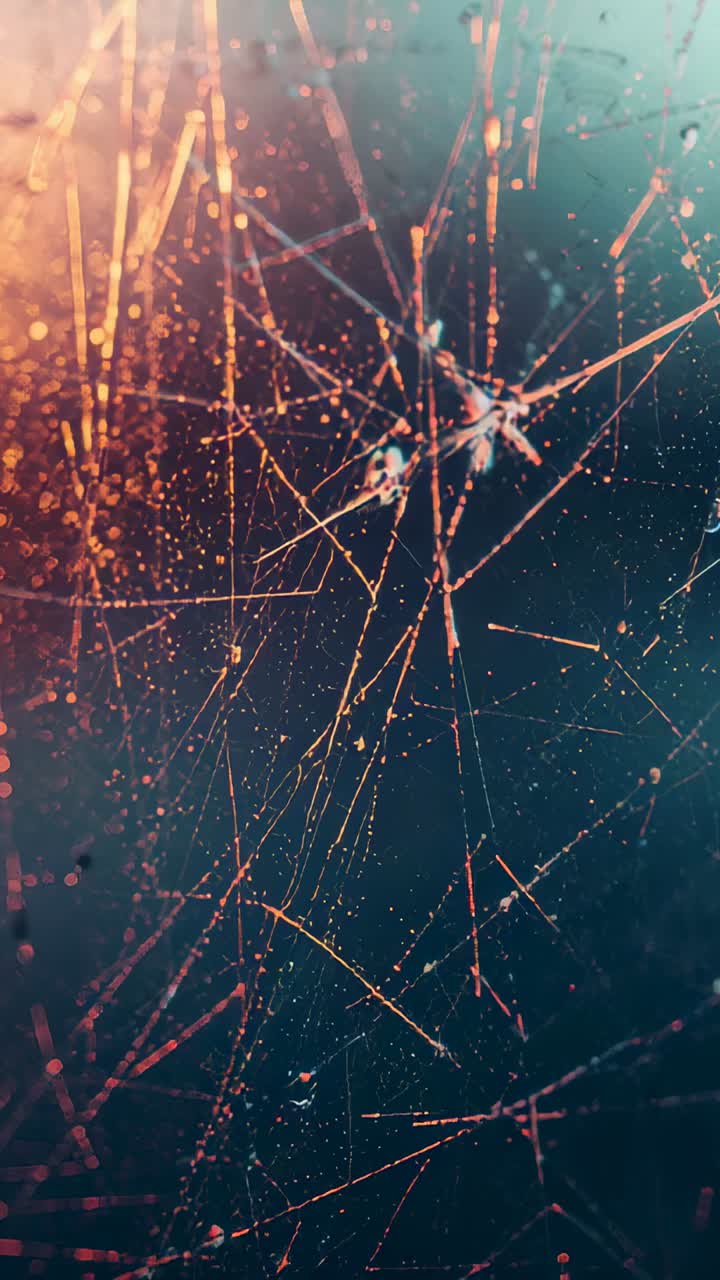 Vertical video: Shifting camera revealing star crack on window, showing droplets and cooling light