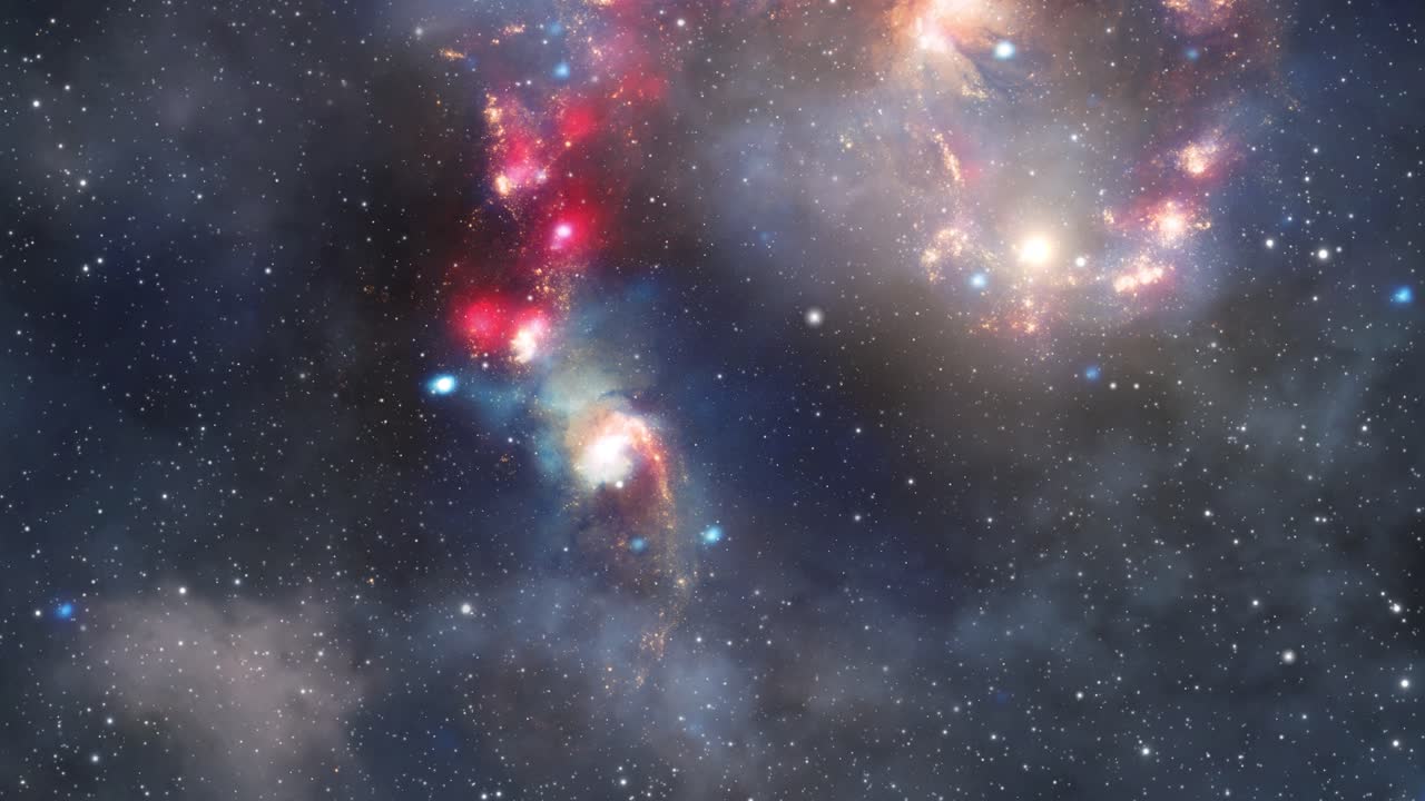 vuelo espacial 4k a la nebulosa.