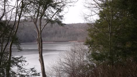 winter on the lake in upstate new york