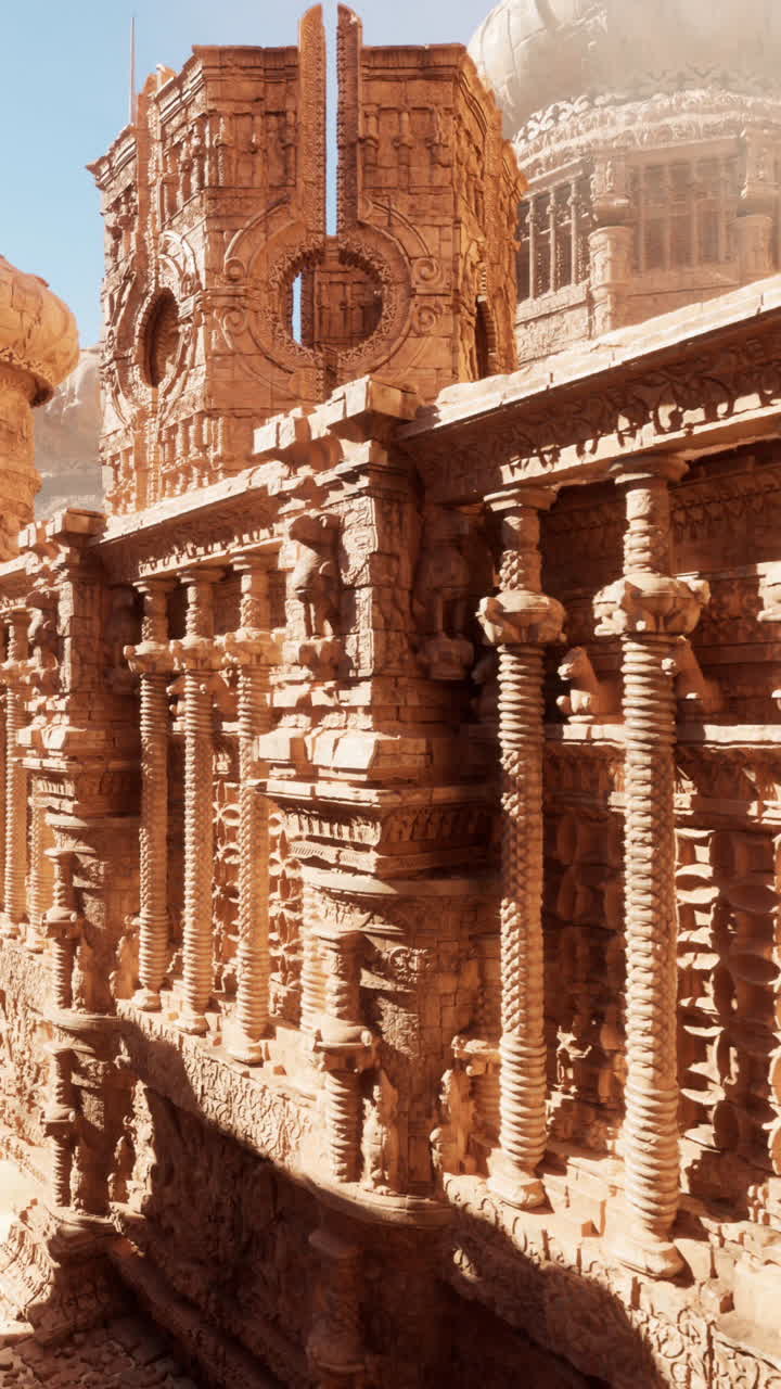 antiguas ruinas de ciudades de piedra en un paisaje desértico