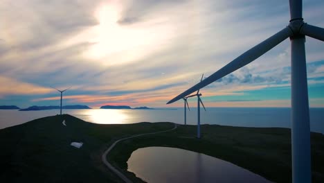 moinhos de vento para produção de energia elétrica havoygavelen windmill park noruega