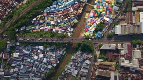 La-Imagen-Muestra-Una-Zona-Turística-De-Barrios-Marginales,-Una-Atracción-Turística-De-Pobreza-Situada-Cerca-De-Una-Zona-Industrial-En-Malang,-Java-Oriental,-Indonesia.