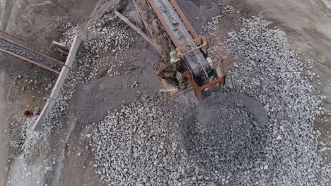 cantera para la minería vista aérea