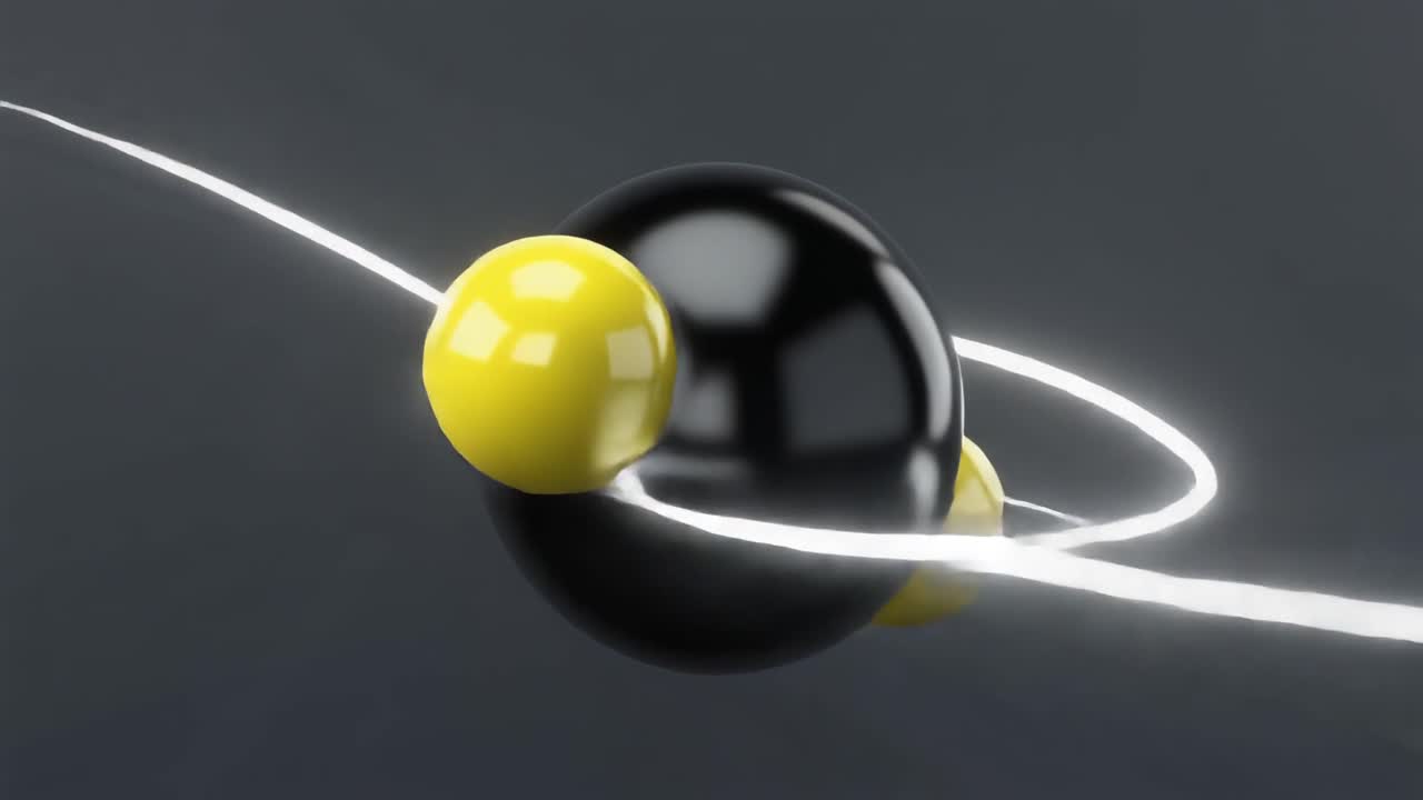 Dynamic 3D Animation of Abstract Spheres and Glowing Lines