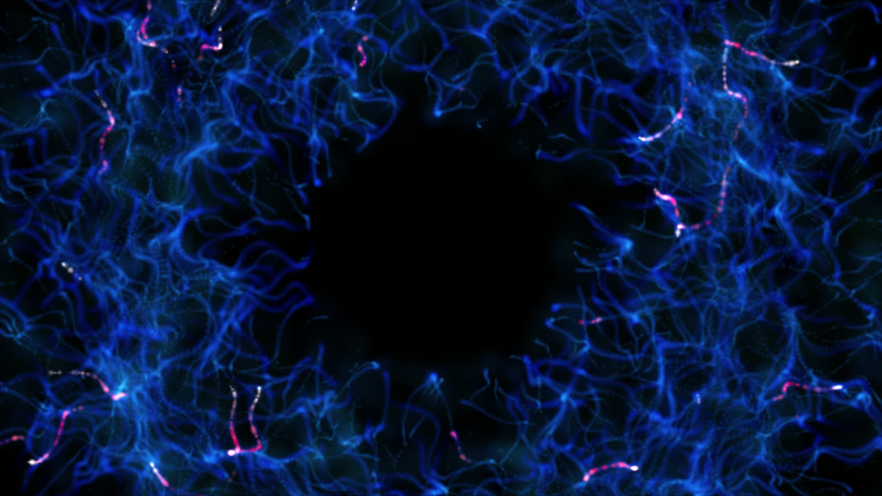 Abstract Blue Circular Energy Pattern