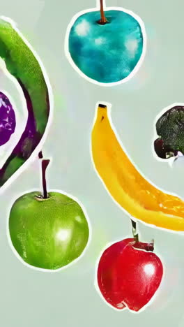 colorful fruit stickers assortment