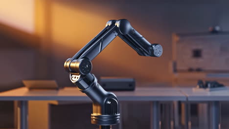 robotic arm in a modern workspace