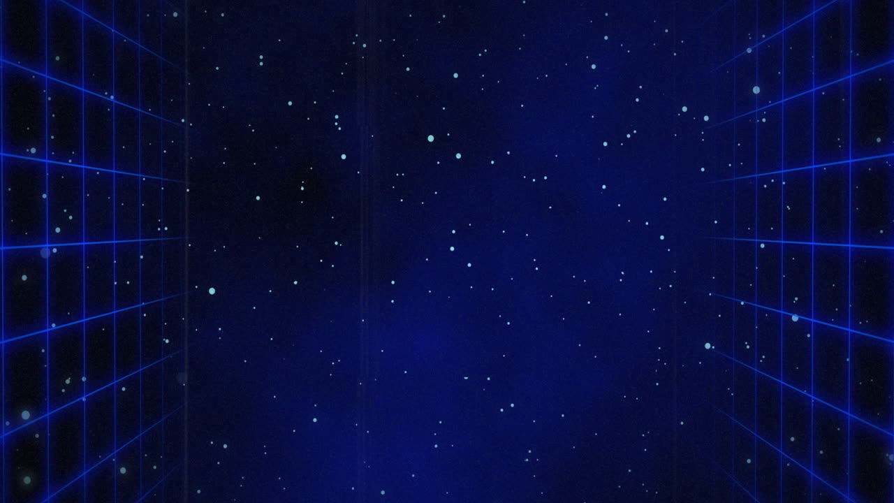 paredes cuadradas azules moviéndose sobre el fondo del universo azul 4k