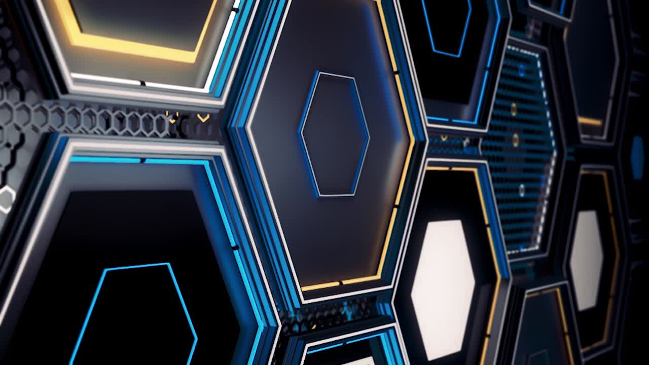 Abstract Futuristic Hexagon Pattern Background