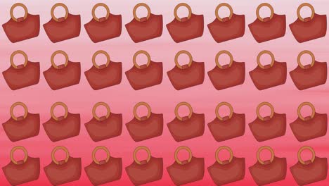 animación de una bolsa roja repetida sobre un fondo rojo