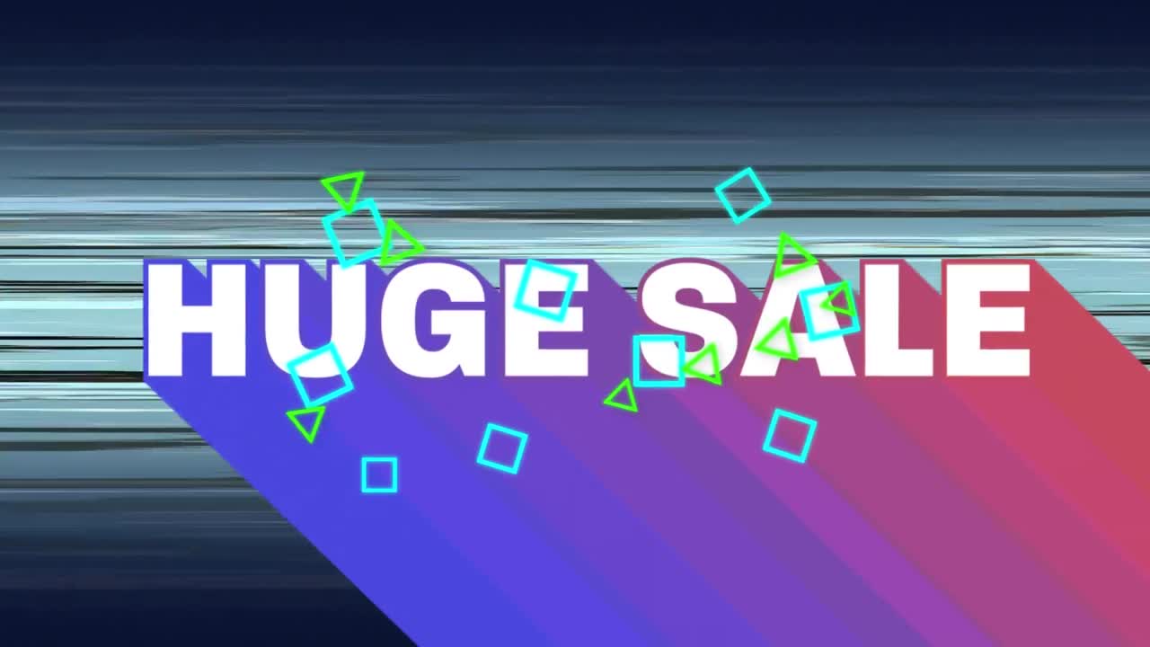 검은색 바탕에 수평으로 움직이는 줄무 ⁇ 에 다채로운 트레일을 가진 거대한 판매 그래픽