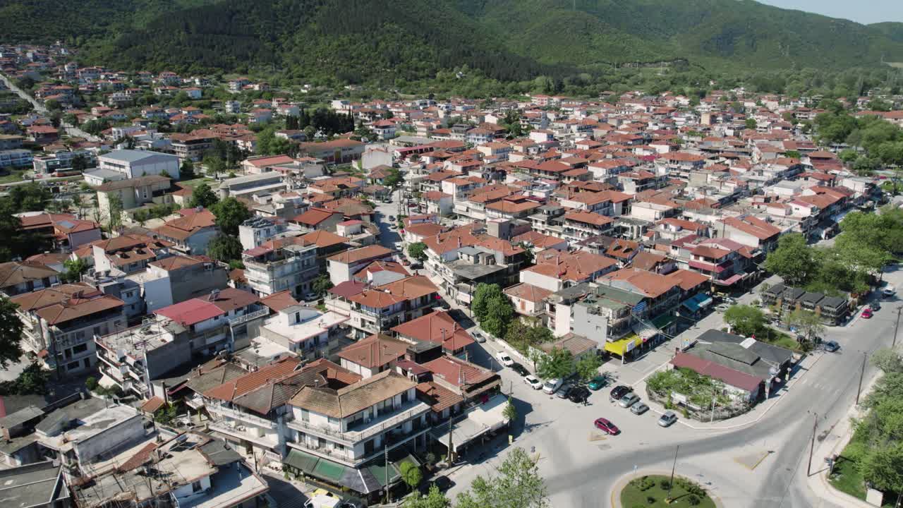 Thessaloniki Greece, Seaside Village, Summer Destination, Aerial Point of Interest Shot, Panoramic View