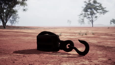 old rusty hook in the outback