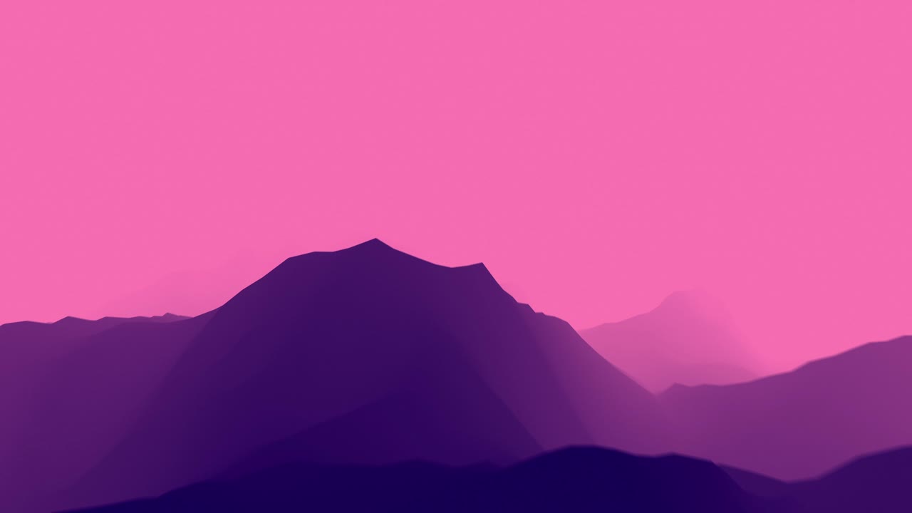 paisaje montañoso rosado y púrpura
