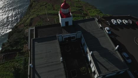 ponta do pargo lighthouse viewpoint towards the sea with light clouds