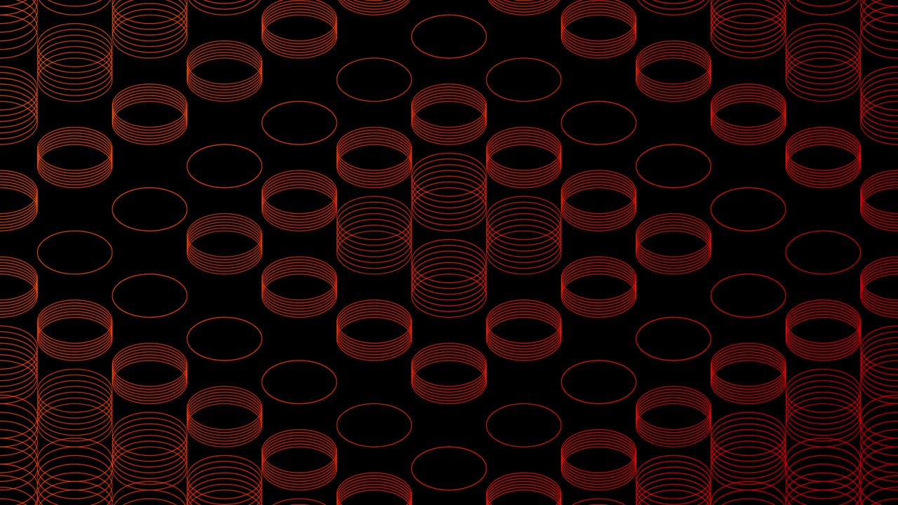 Abstract line 3D virtual isometric circle lighting moving, Technology network digital data transfer concept design, glowing on black background seamless looping animation 4K with matte alpha channel